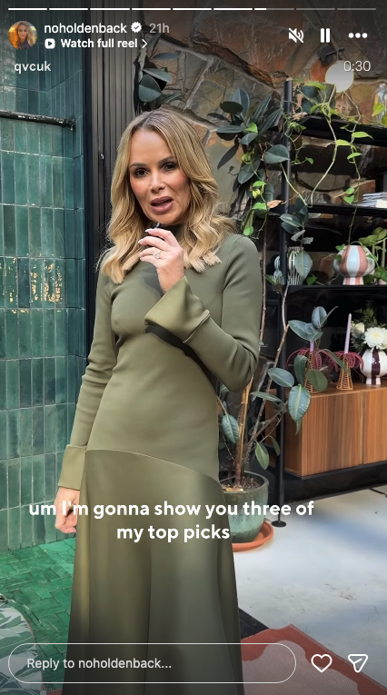 Amanda Holden in a green dress