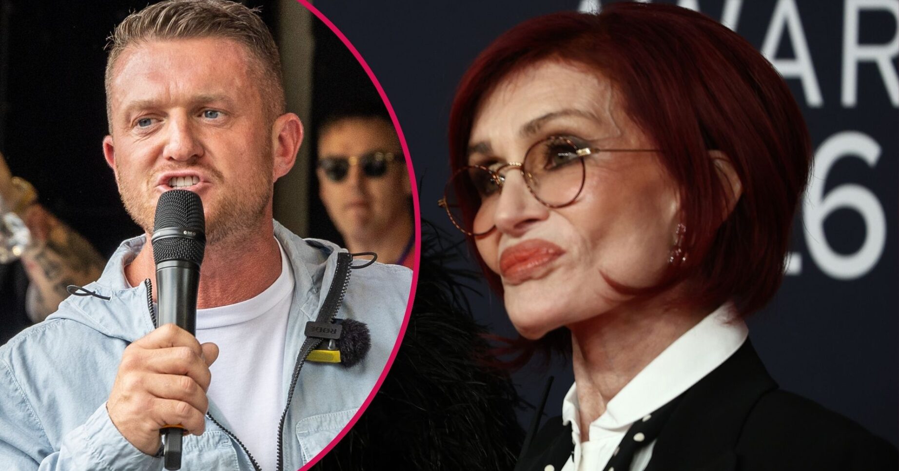 Tommy Robinson and Sharon Osbourne