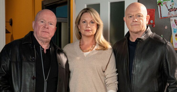 Phil, Grant and Sam Mitchell standing in a row