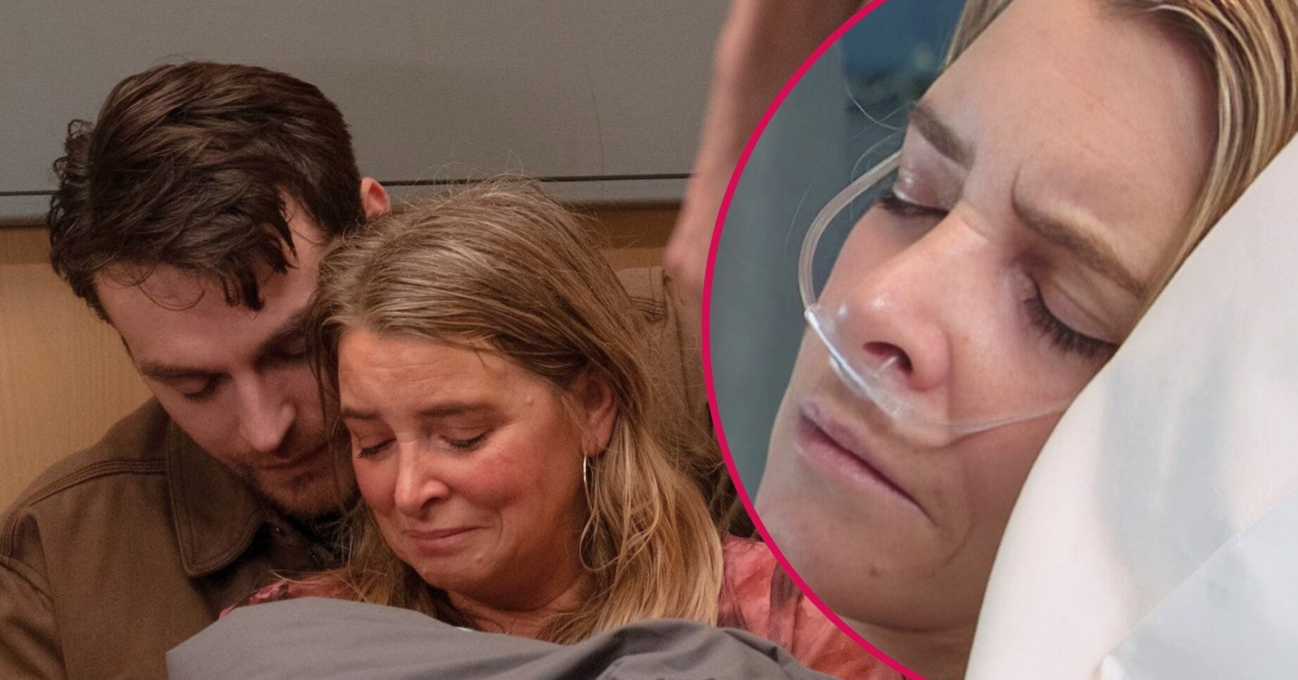 Charity in hospital in Emmerdale (Credit: ITV)