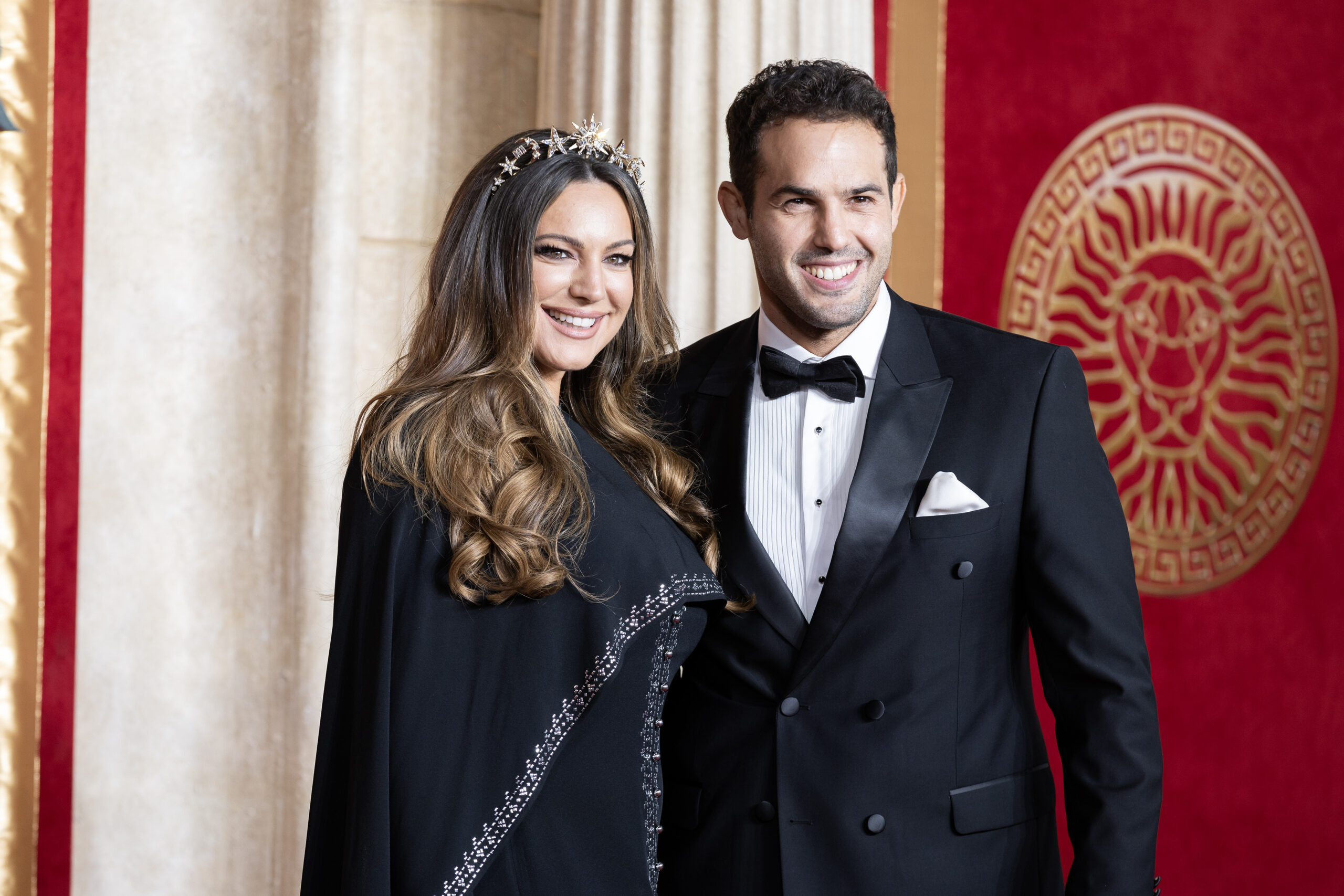 Kelly Brook and Jeremy Parisi smiling