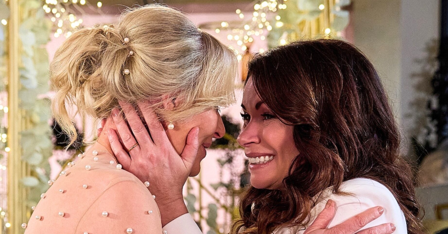 Coronation Street's Carla and Lisa on their wedding day