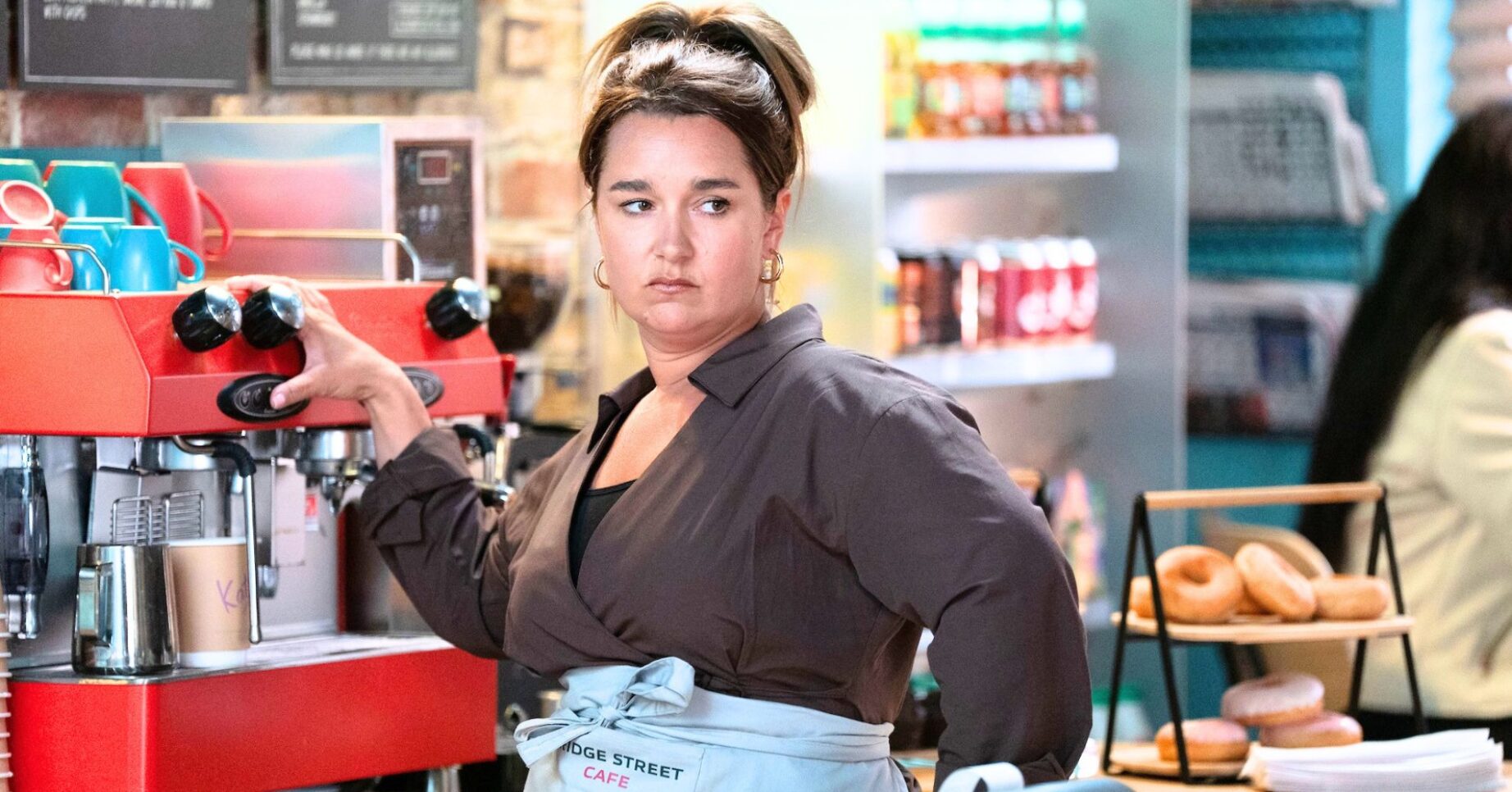 Vicki looking angry in EastEnders