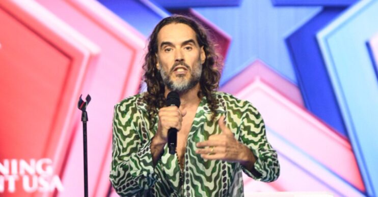 Russell Brand on stage