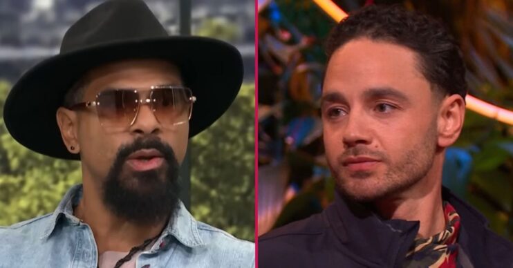 David Haye and Adam Thomas looking serious