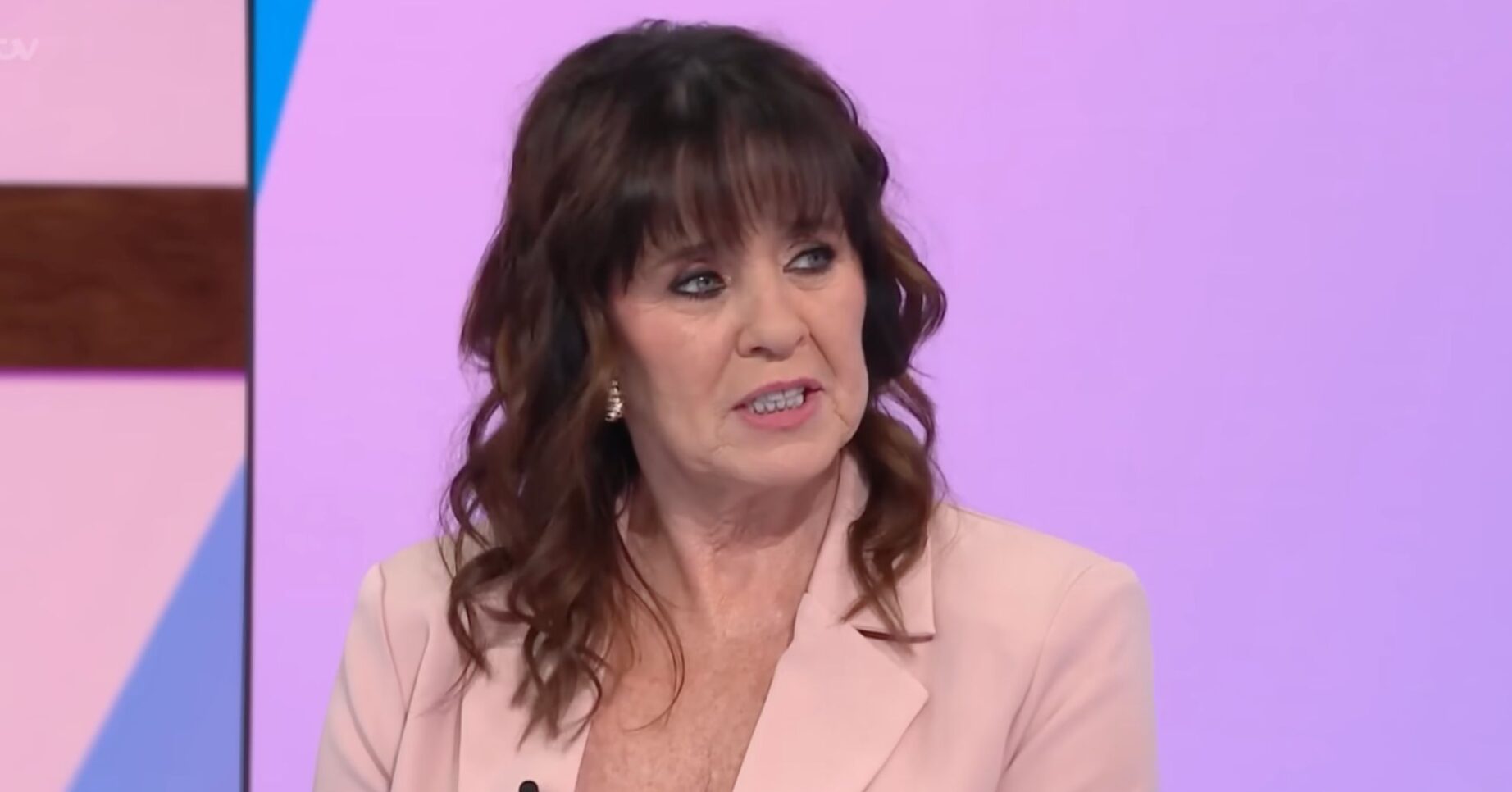 Coleen Nolan in pink on Loose Women