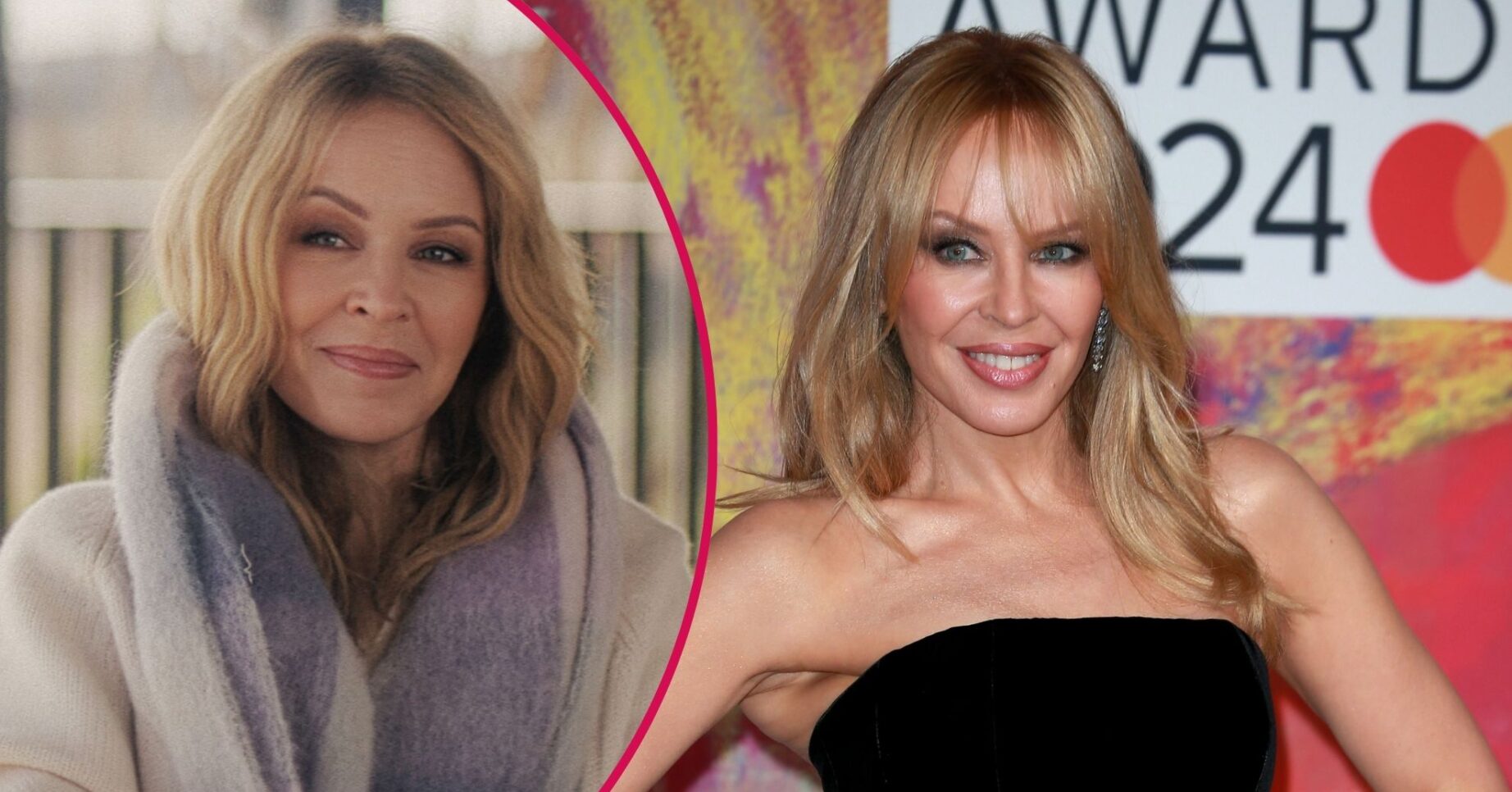 Kylie Minogue smiling / on the red carpet