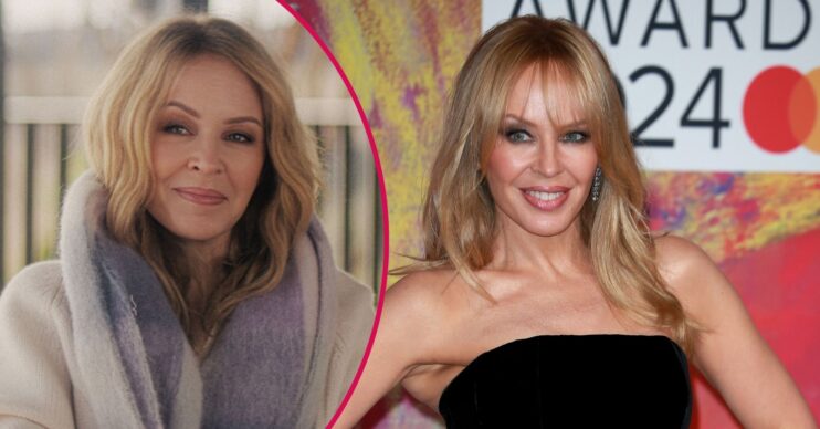 Kylie Minogue smiling / on the red carpet