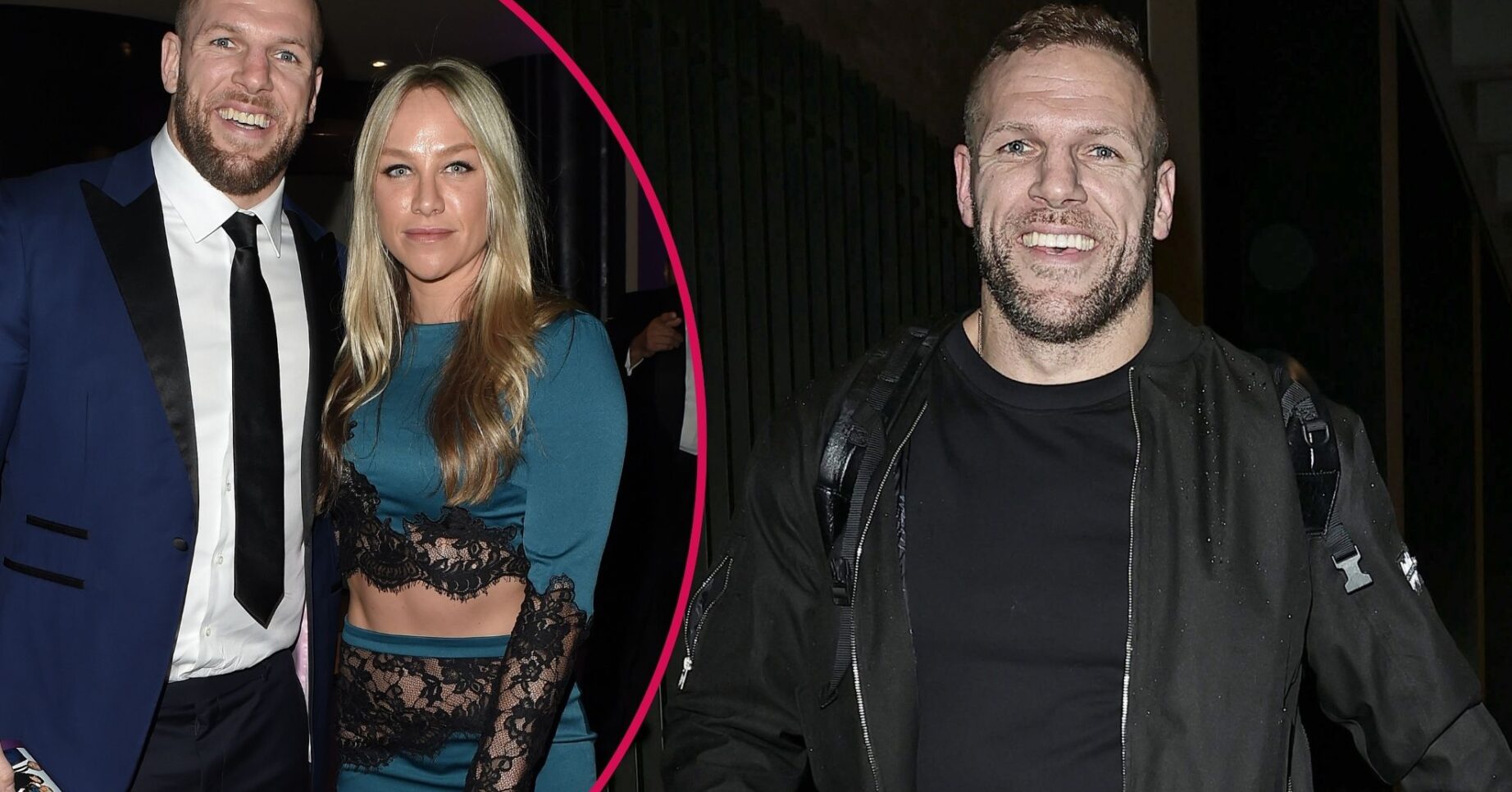 James Haskell and Chloe Madeley smiling / James Haskell smiling