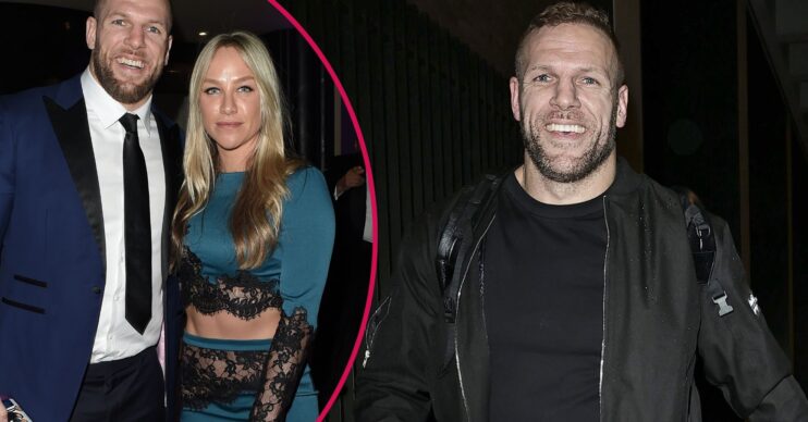 James Haskell and Chloe Madeley smiling / James Haskell smiling