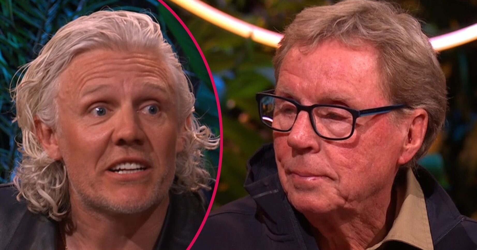 Harry Redknapp and Jimmy Bullard during I'm A Celebrity final