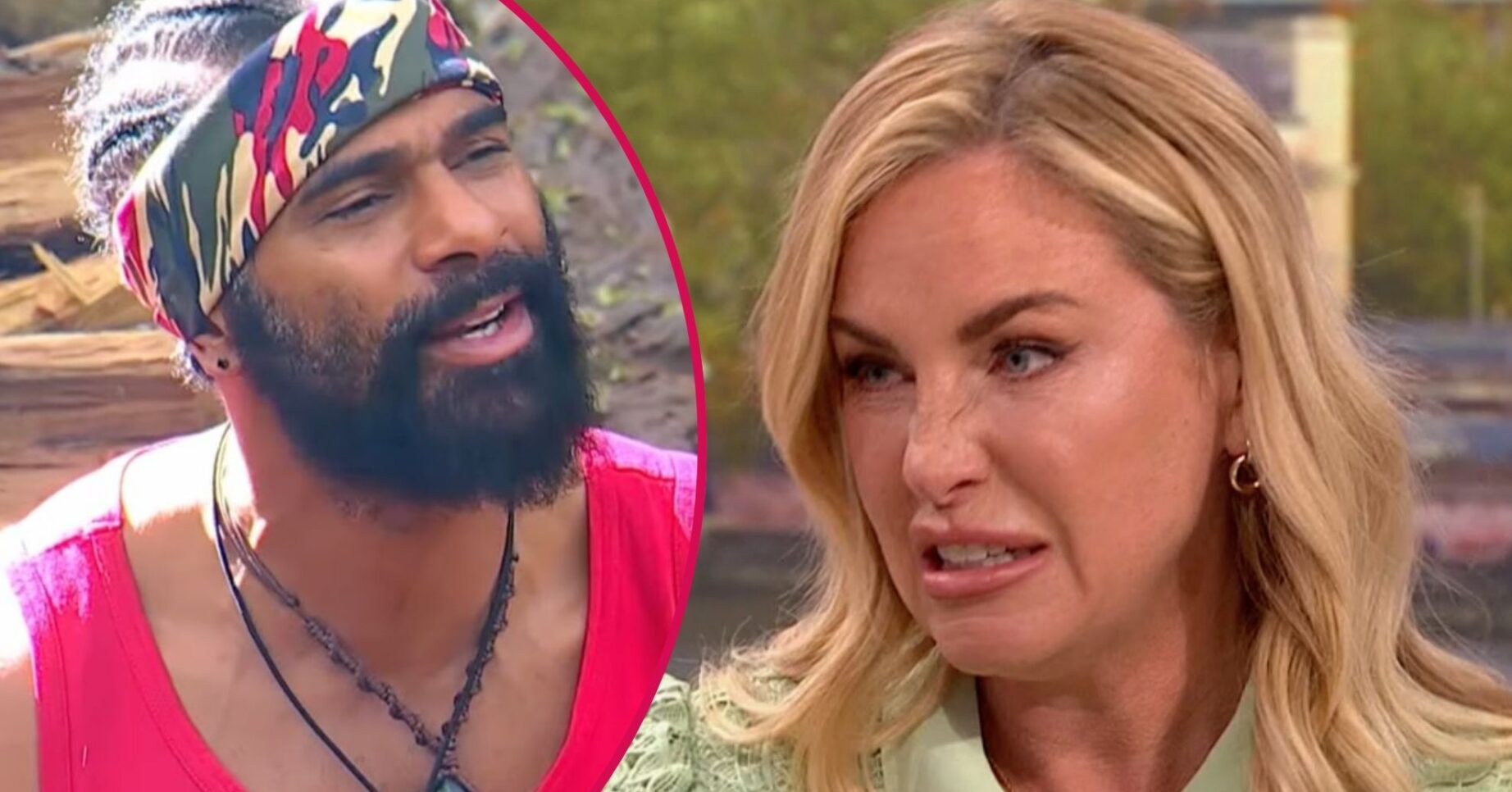 Josie Gibson scowling at David Haye
