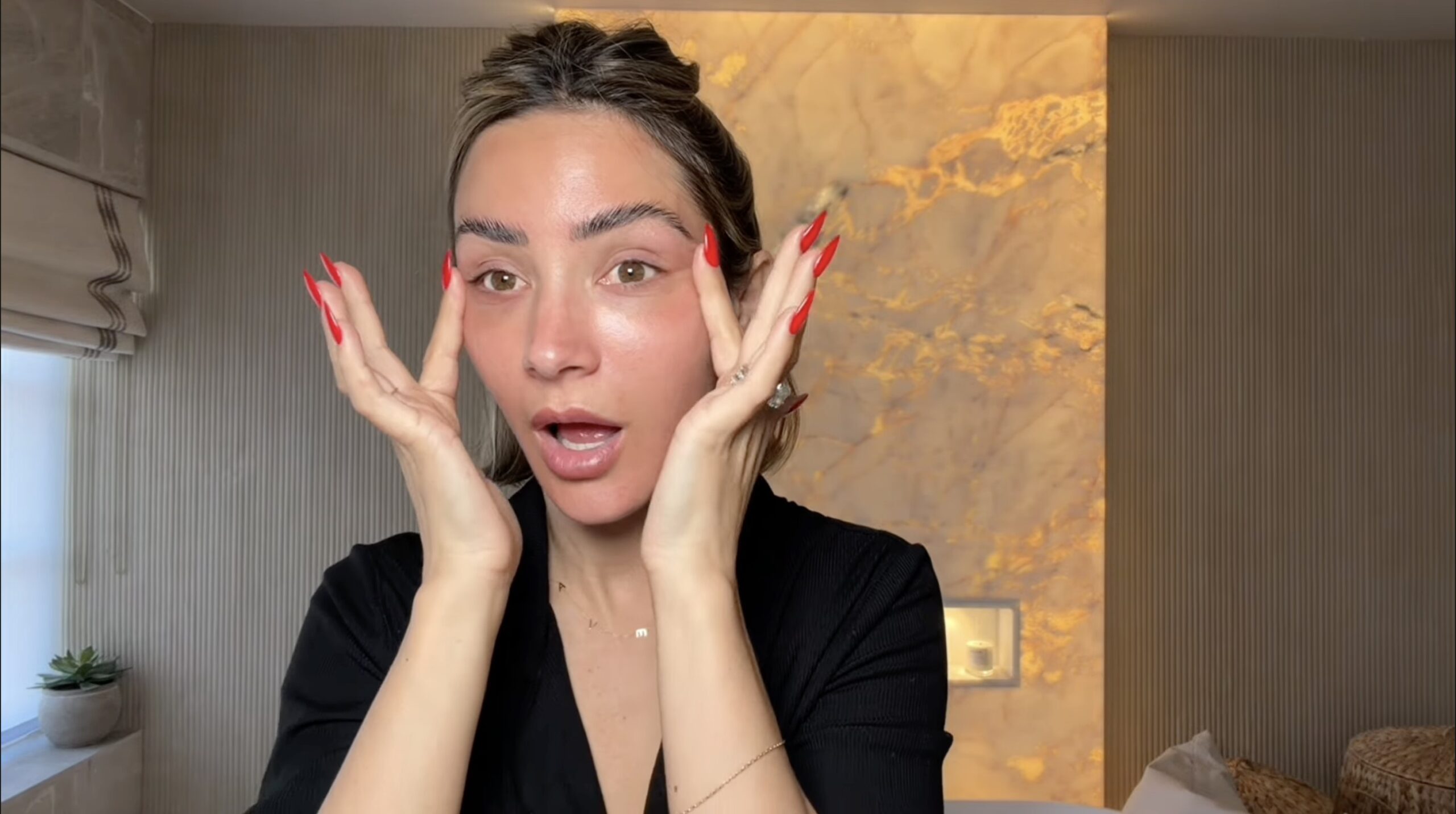 Frankie Bridge getting ready