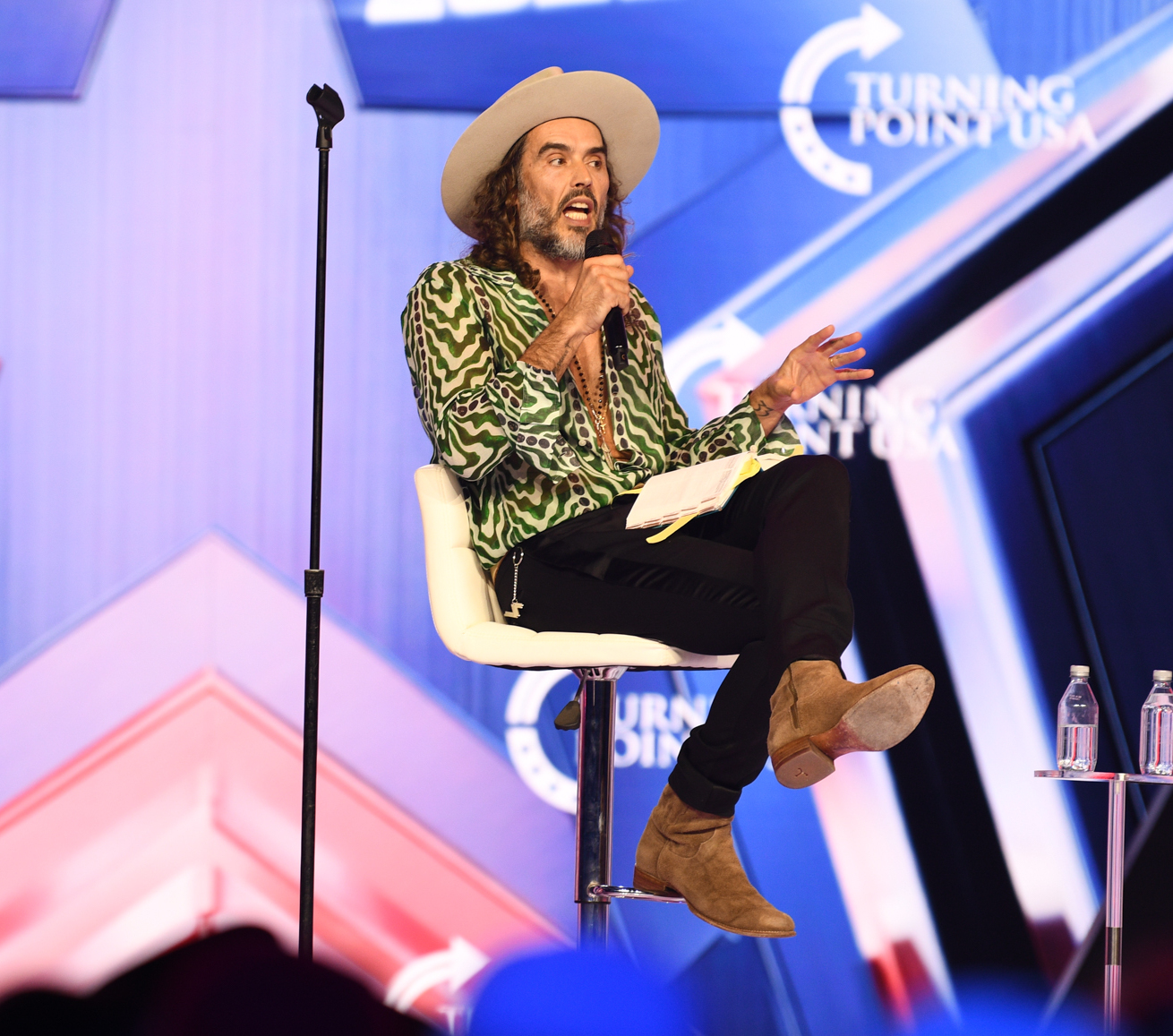 Russell Brand on stage