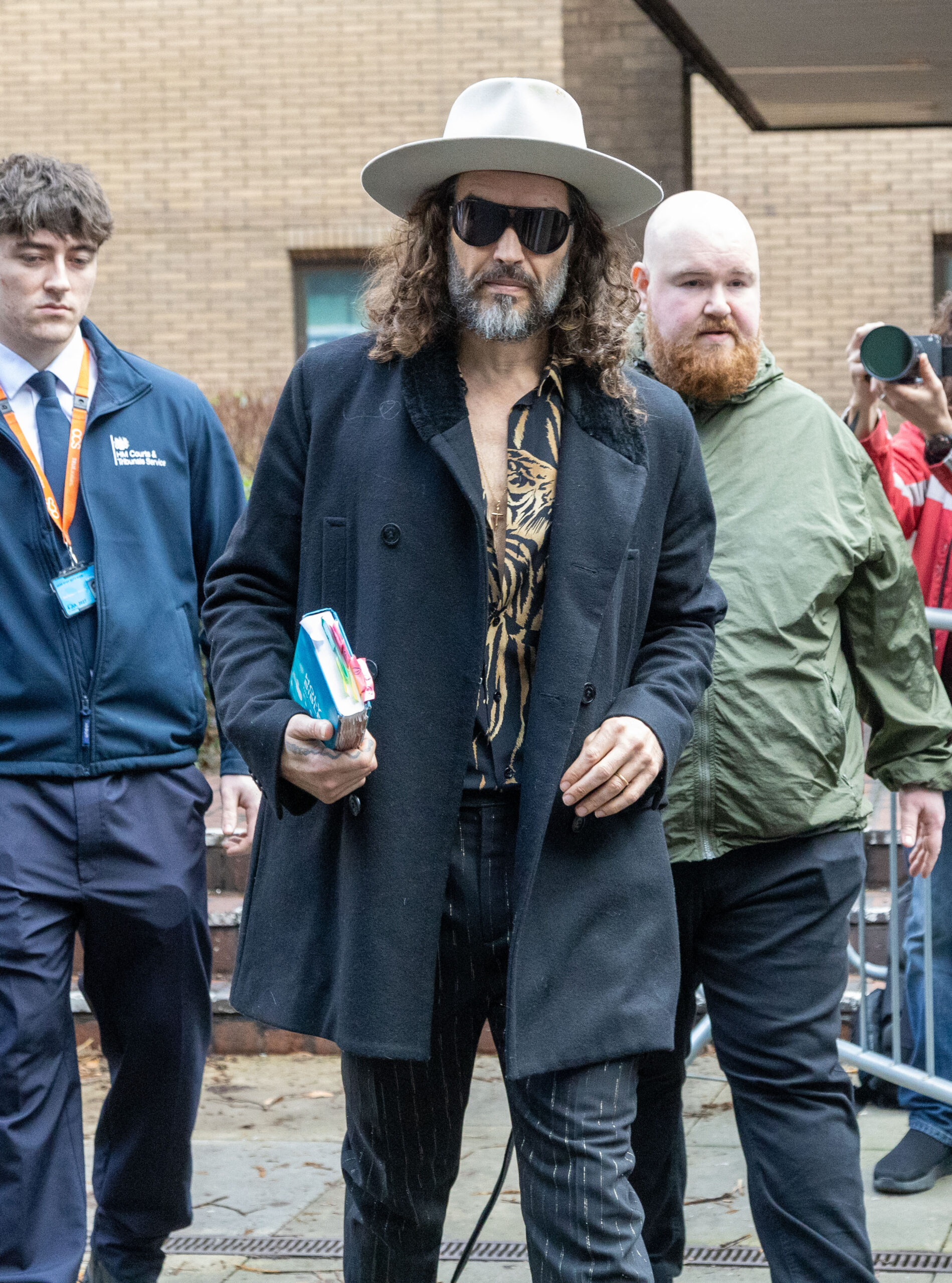 Russell Brand outside court 