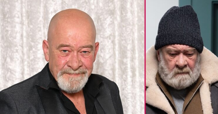 Joshua Richards and Bear Wolf in Emmerdale split pic (Credit: ITV/David Fisher/Shutterstock