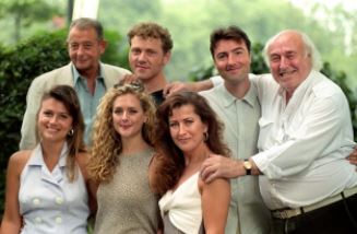 With some of the cast of Heartbeat (Fiona Hanson/PA)