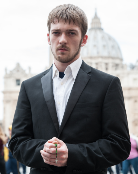 Tom Evans outside court 