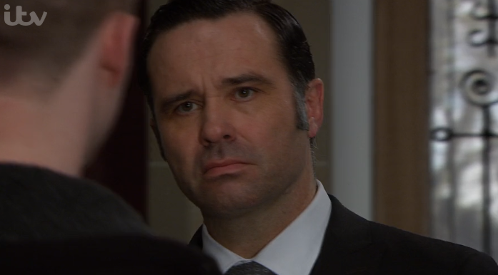 Graham confronts Simon in Emmerdale