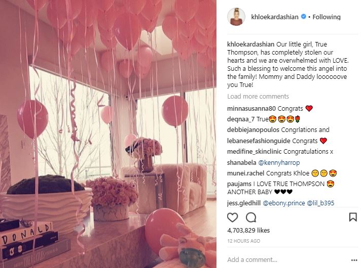 Instagram @khloekardashian