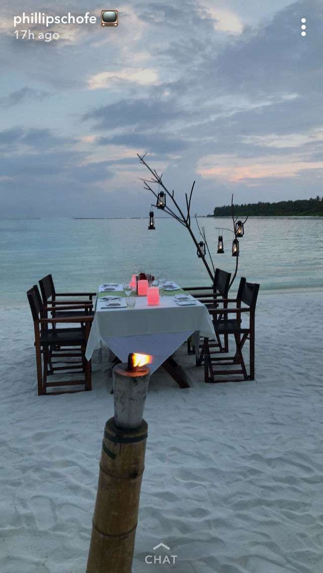 Phillip Schofield and his family on holiday in the Maldives
