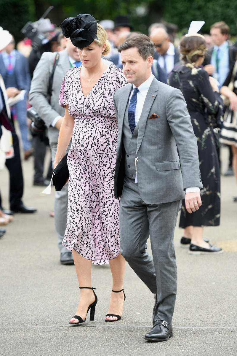 Declan Donnelly (R) and Ali Astall (L) attend day 2 of Royal Ascot at Ascot Racecourse on June 19, 2018 in Ascot, England. (Photo by Stuart C. Wilson/Getty Images for Ascot Racecourse )