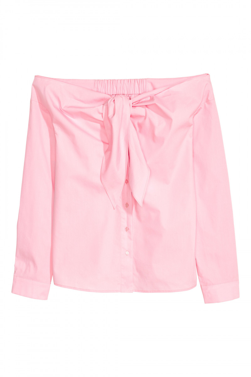 H & M pink Bardot blouse