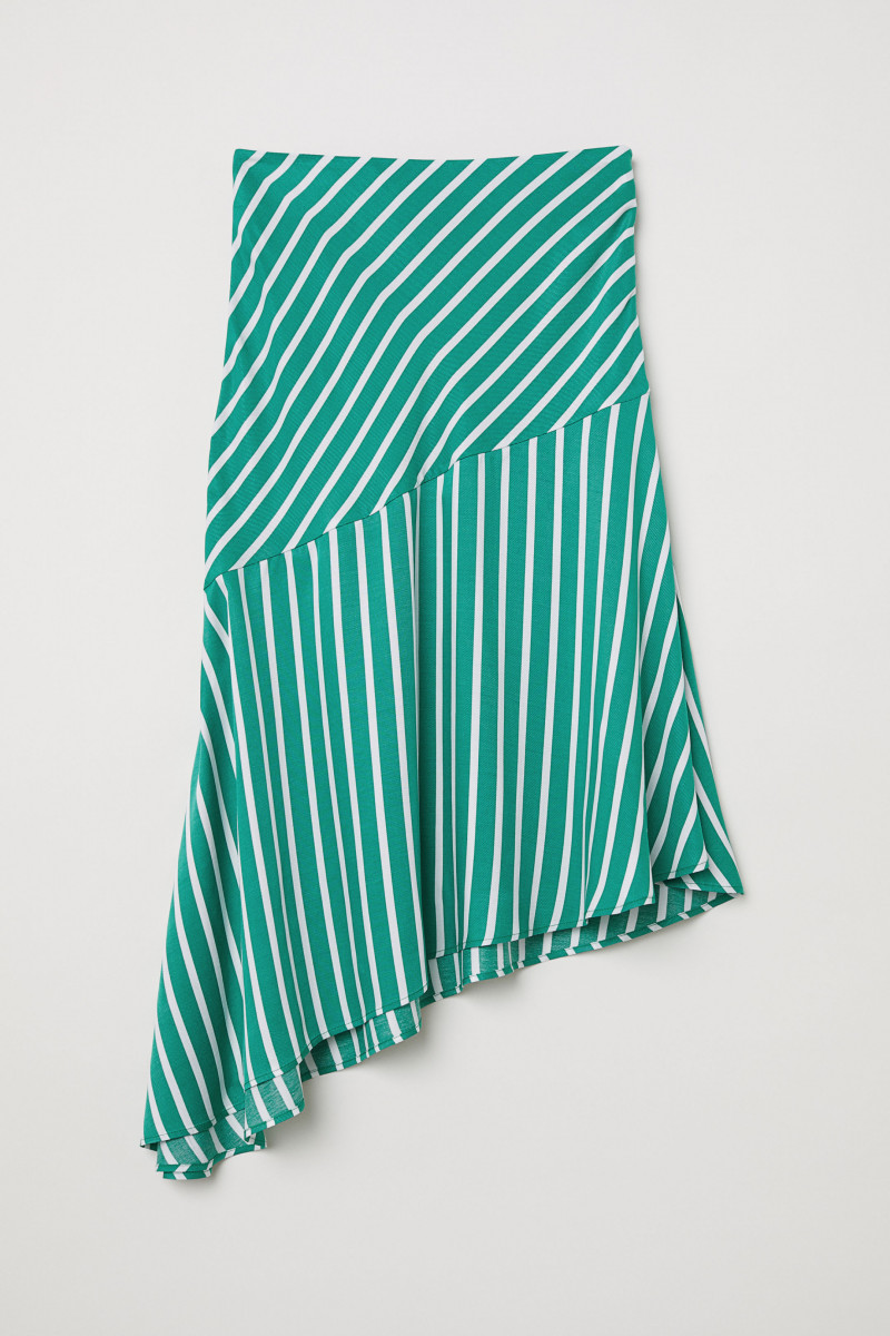 H & M striped midi skirt