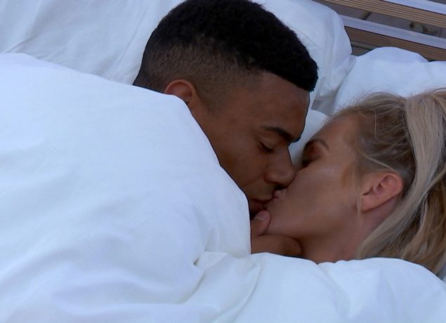Love Island Wes Nelson and Laura Anderson kiss