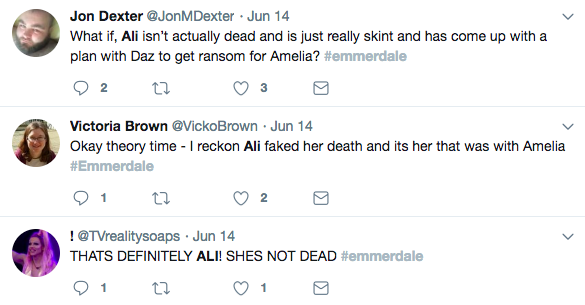 Emmerdale fans convinced Ali Spencer is alive