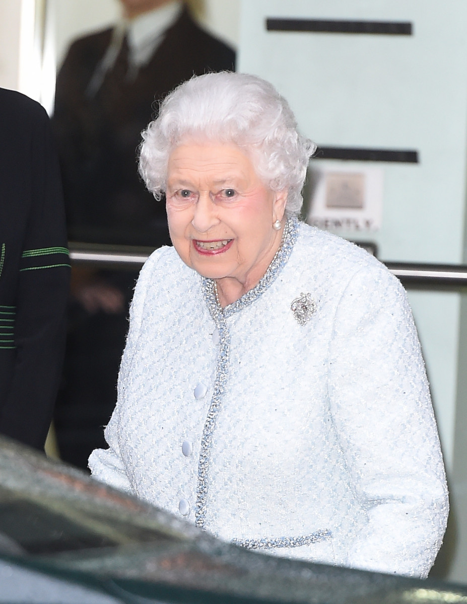 Queen Elizabeth seen leaving the British Fashion Council for the first time to watch a London Fashion Week show