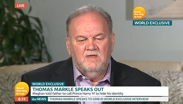 Thomas Markle on Good Morning Britain