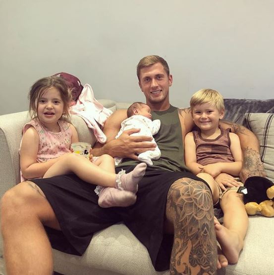 Dan Osborne with his kids