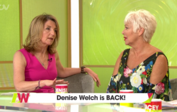 Denise Welch returns to Loose Women (Credit: ITV)