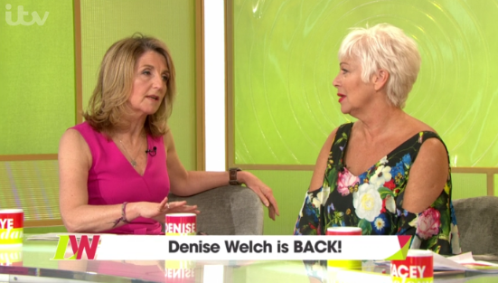 Denise Welch returns to Loose Women (Credit: ITV)
