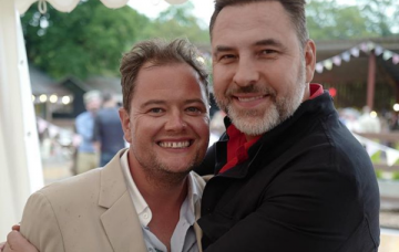 Pictures of Alan Carr and Paul Drayton's wedding party shared by David Walliams (Credit: Instagram)