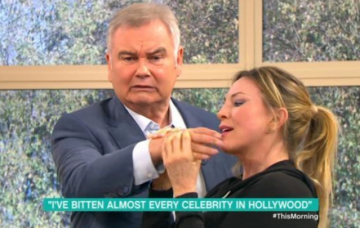 Eamonn Holmes being bit on This Morning