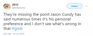 GMB debate tweet