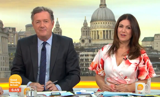 Piers Morgan and Susanna Reid on GMB