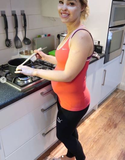 Katie Piper after giving birth to daughter Penelope