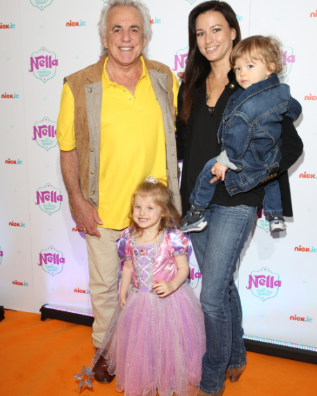 Peter Stringfellow with his wife Bella and two youngest children Rosabella and Angelo