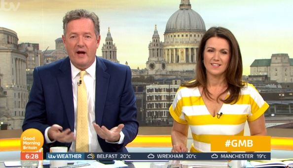 Susanna Reid and Piers Morgan on GMB