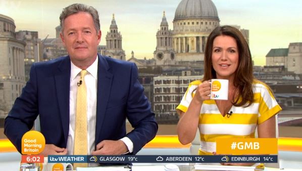 Susanna Reid and Piers Morgan on GMB