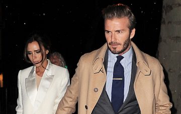 Victoria Beckham and David Beckham dressed up as they headed to Anna Wintours apartment in NYC