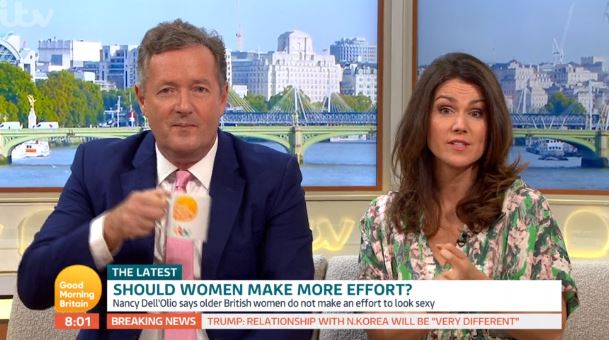 Piers Morgan and Susanna Reid on Good Morning Britain