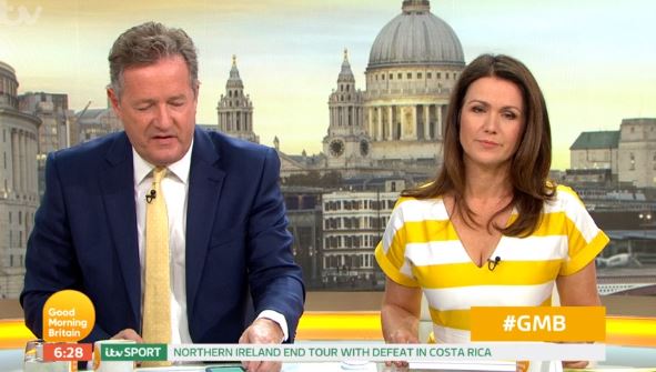 Susanna Reid and Piers Morgan on GMB