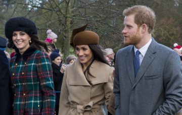 The British Royal family arrive at Sandringham to celebrate Christmas Day