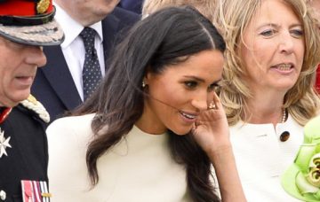 The Queen, The Duchess of Sussex, monarch is accompanied by The Duchess on a visit to Cheshire on their first official Royal engagement together.