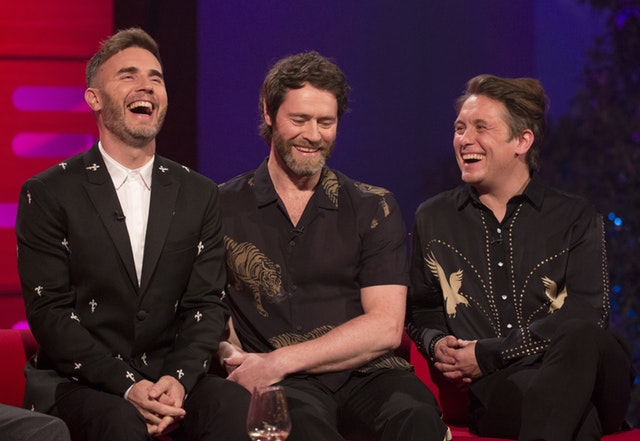 Take That's Gary Barlow, Howard Donald and Mark Owen