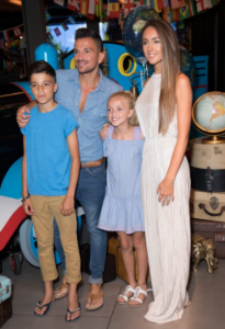 Peter Andre, Emily, Princess and Junior (Credit: WENN)